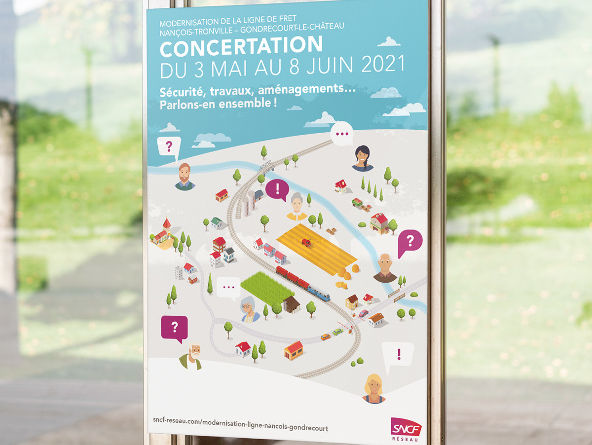 Affiche concertation SNCF réseau