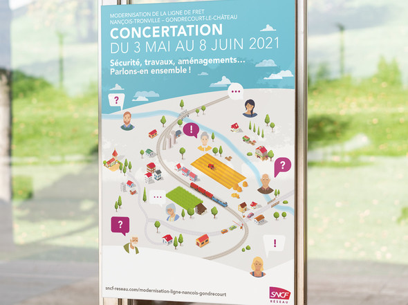 Affiche concertation SNCF réseau